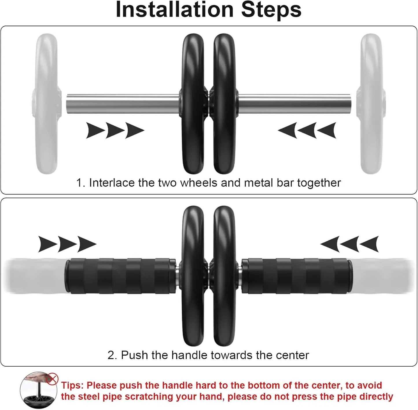 Dual-Wheel AB Roller for Core Strength Training