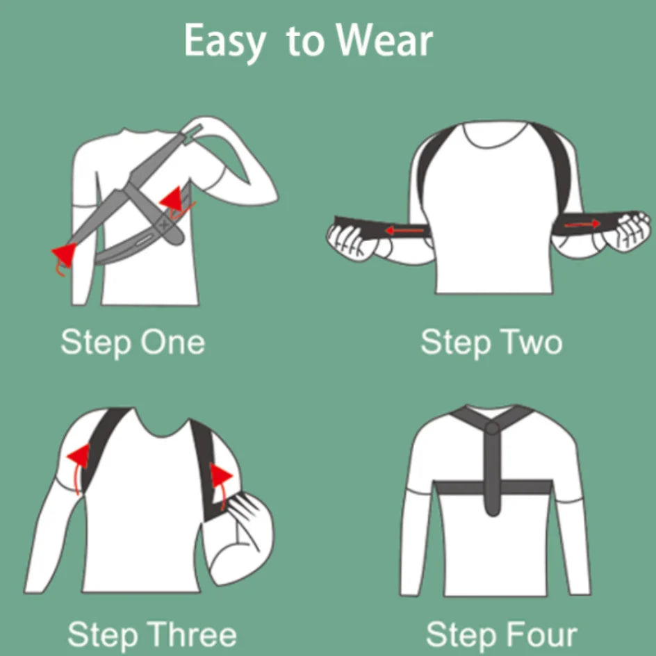 Adjustable Posture Support Belt for Back & Shoulders – Multiple Sizes
