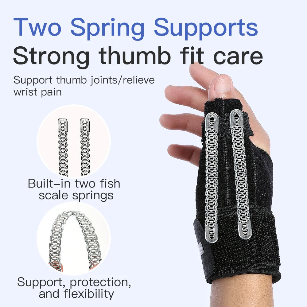 Valour Fit adjustable wrist and thumb support brace for gym and daily use, providing stability and comfort during activity.
