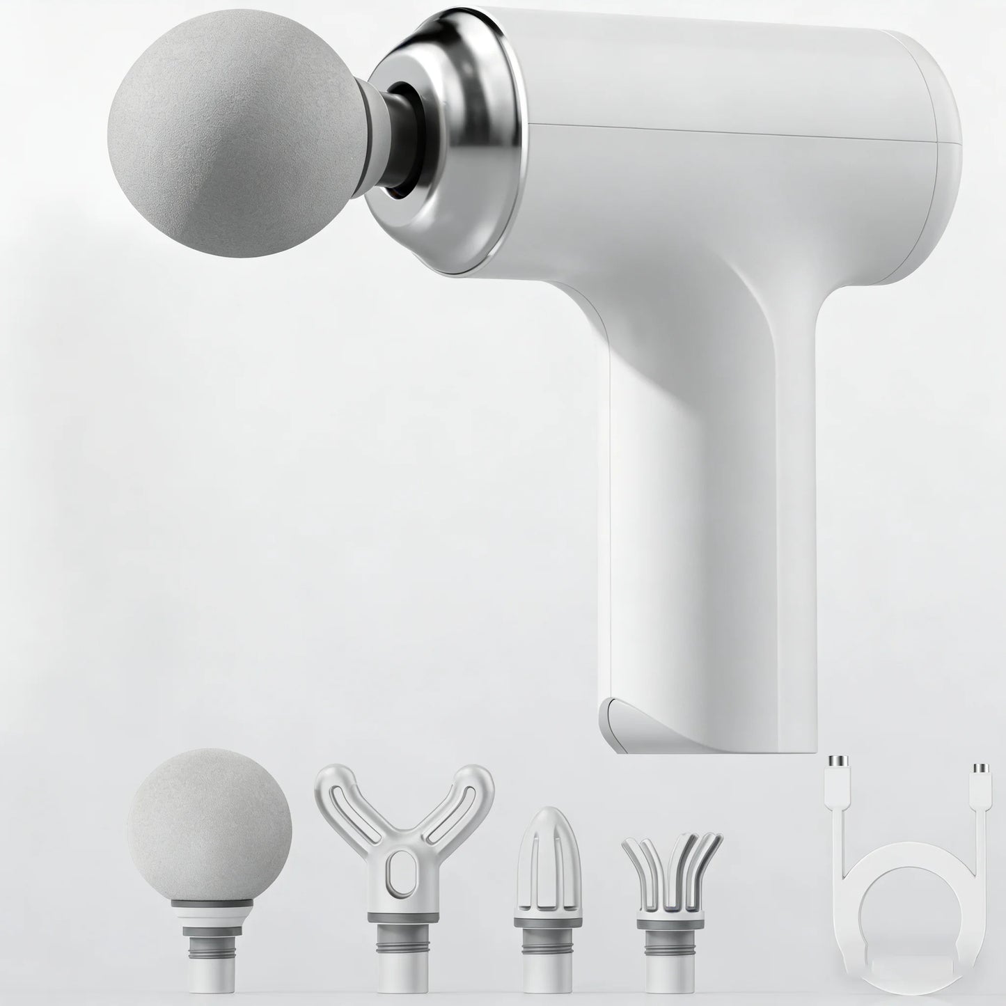 Portable Percussion Massage Gun with 4 Heads & LED Display