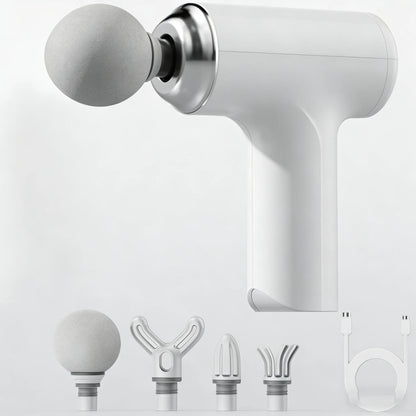 Portable Percussion Massage Gun with 4 Heads & LED Display