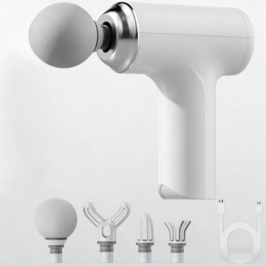 Portable Percussion Massage Gun with 4 Heads & LED Display