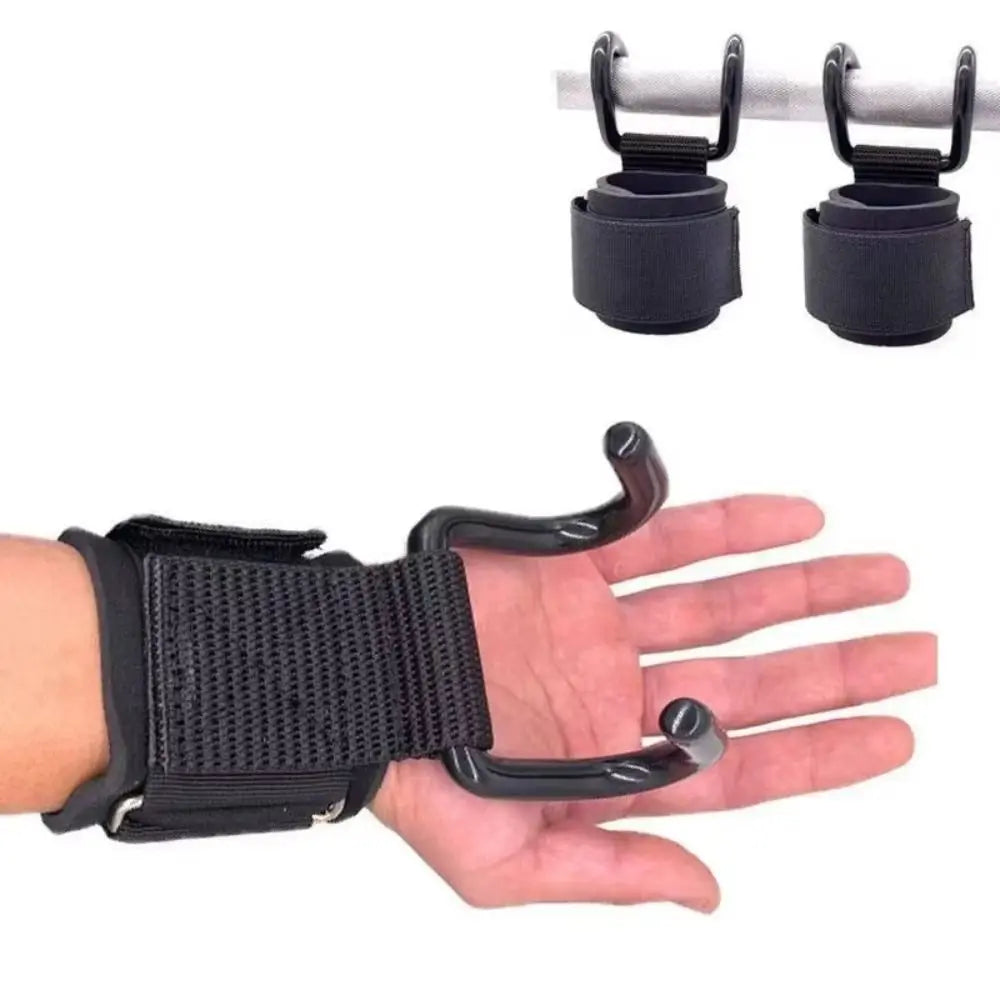 Weightlifting Hooks with Adjustable Wrist Support – 2 Piece Set