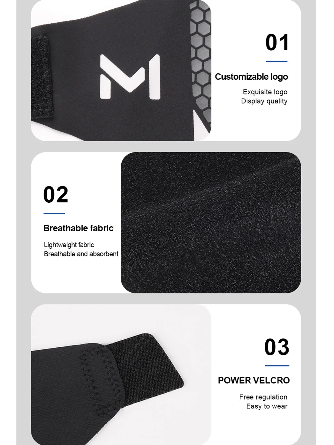 Valour Fit adjustable ankle compression support sleeve worn on ankle, providing stability and compression for injury recovery.