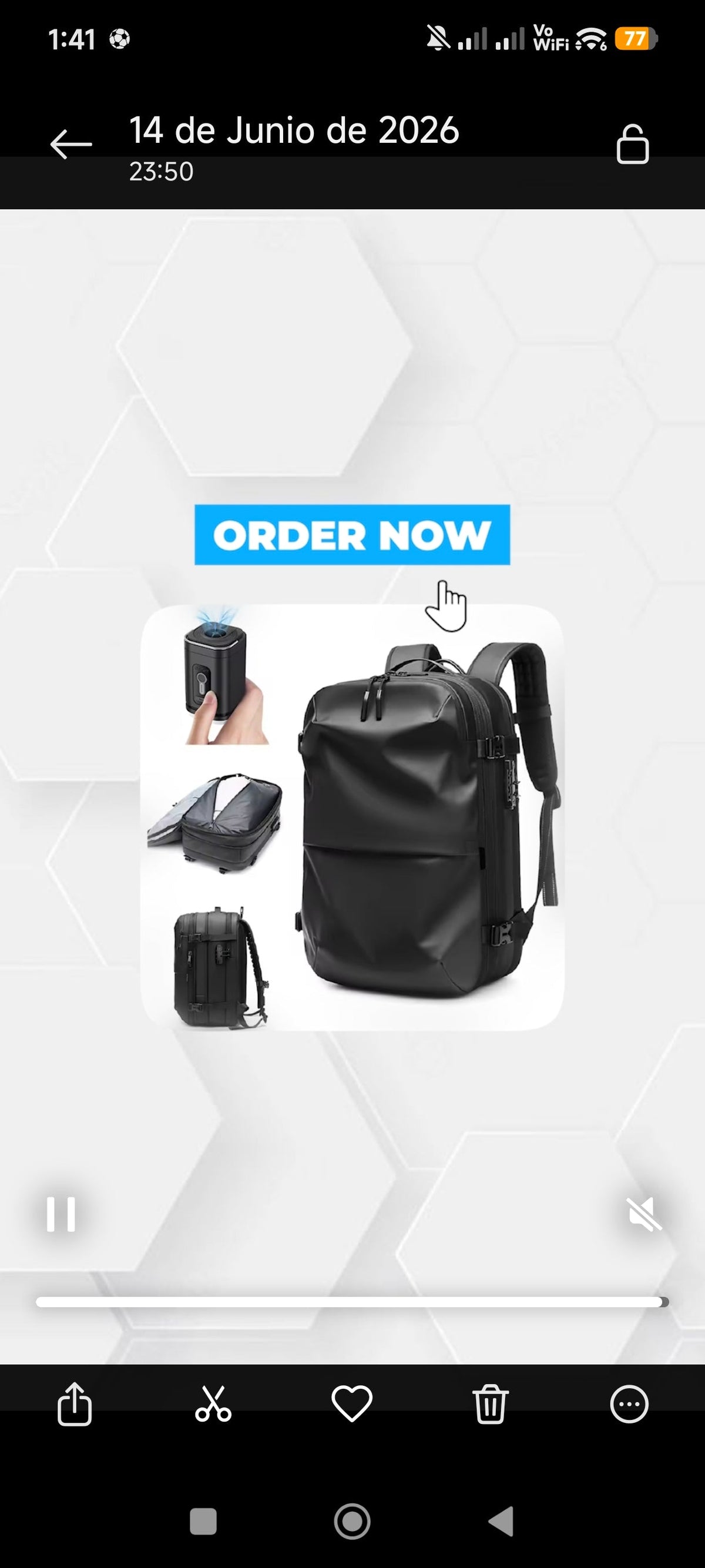 Valour Fit vacuum compression travel backpack with multiple compartments and adjustable straps, designed for efficient packing.